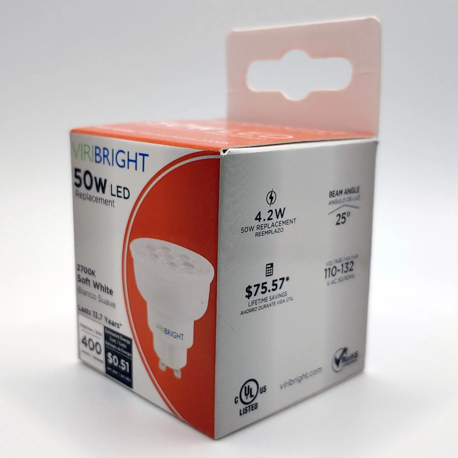 50-Watt Equivalent MR16 GU10 Dimmable LED Flood Light Bulb