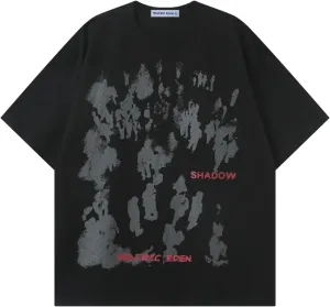 Aelfric Eden Oversized Graphic Tees Unisex Graffiti Print Shirts Inkjet Tee Top