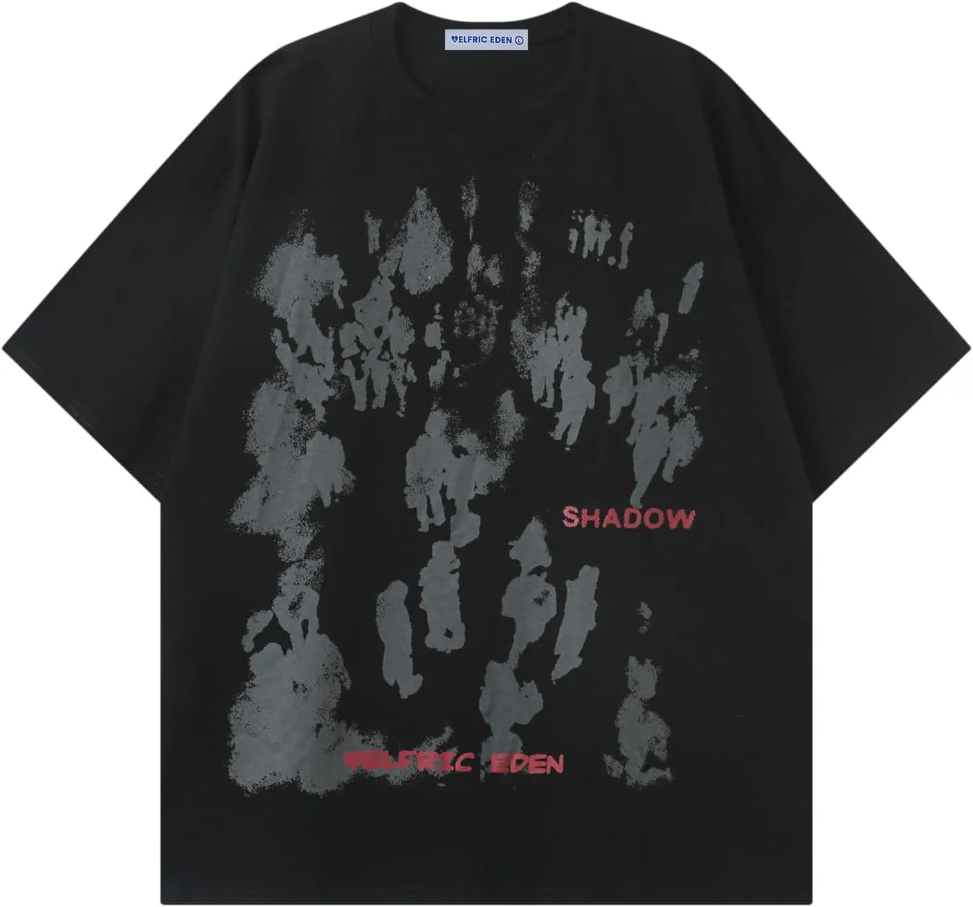 Aelfric Eden Oversized Graphic Tees Unisex Graffiti Print Shirts Inkjet Tee Top