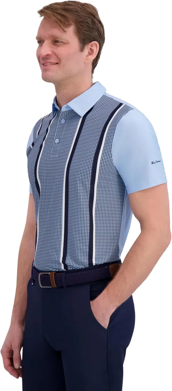 Ben Sherman Men's Performance Golf Polo Shirts Stretch, Extra Soft Fabric, Moisture-Wicking, Odor Resistant