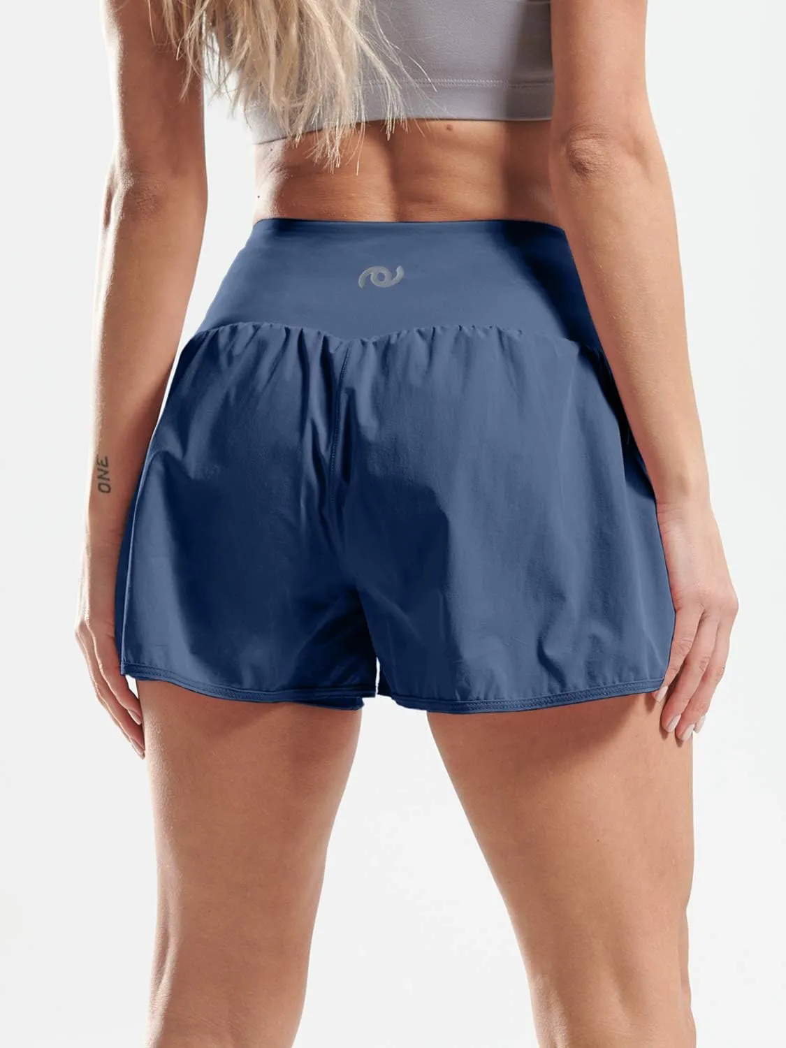 CADMUS 2 in 1 Women's Workout Shorts for Athletic Gym Running Shorts with Phone Pockets