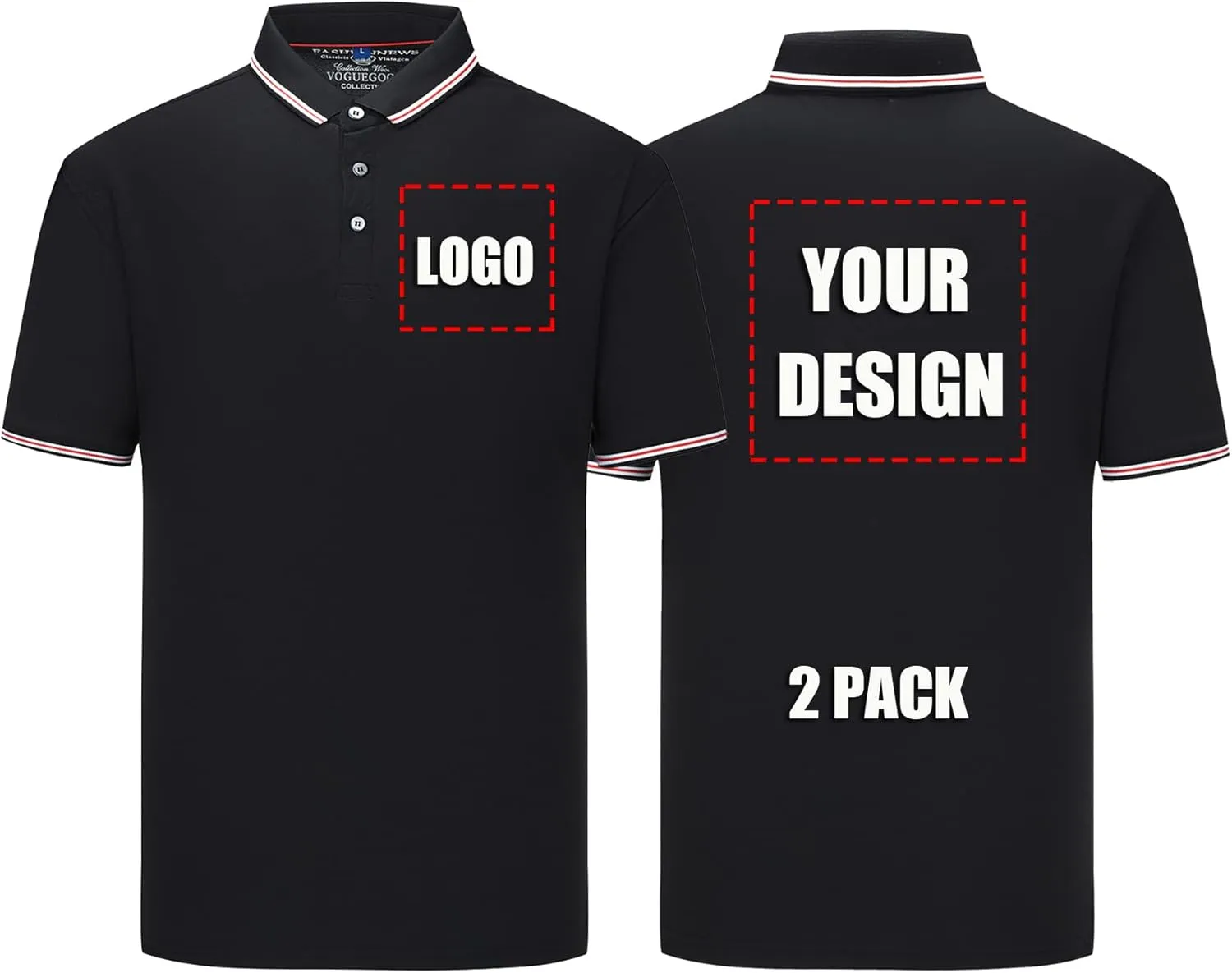 Custom Polo Shirts for Men Women Personalized T-Shirt with Logo Text Photo Mercerized Cotton Short Sleeves