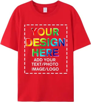 Custom Your Own Shirts with Photo Text & Logo - Personalized Tee Shirt for Men Women & Kids - Custom Personalized T Shirt