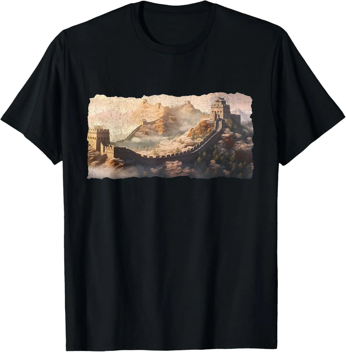 Great Wall of China Sincerely Mountain Landscape Hiking T-Shirt