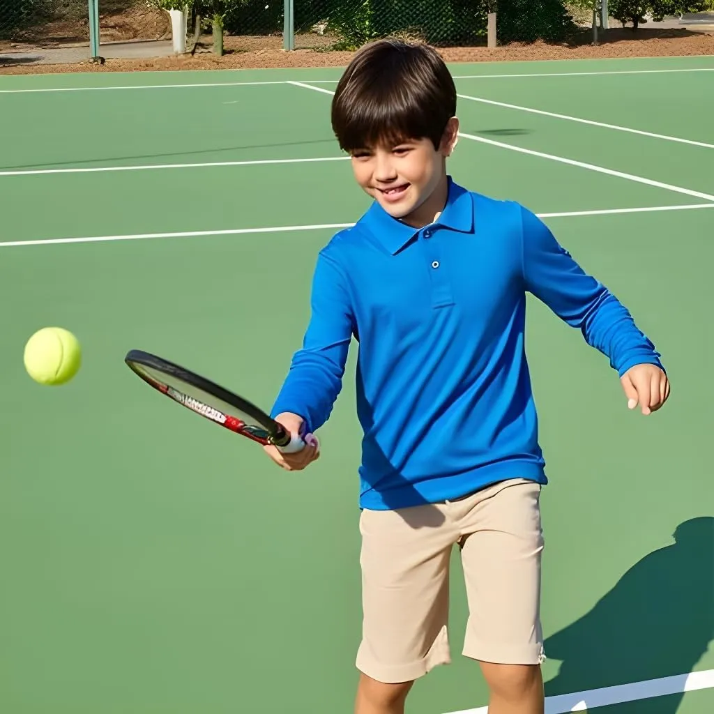 INGEAR Boys Golf Polo Long Sleeve Shirts Performance Active Wear Polo for Tennis and Casual Wear - Versatile Boys Polo Shirts