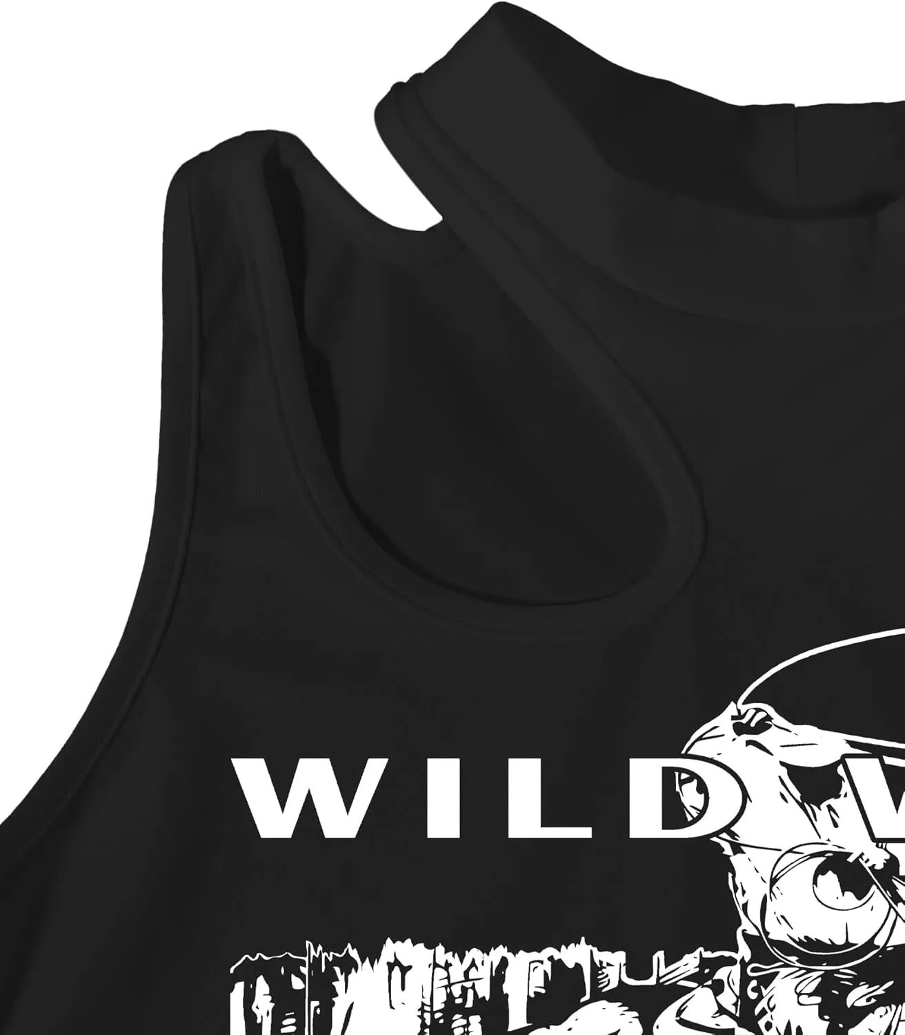 LovelyWholesale Crop Tops for Women Sexy Cut Out Tops Mock Neck Tank Top