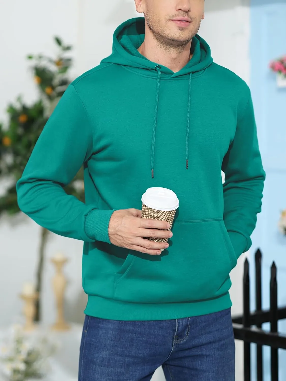 MAGCOMSEN Men's Active Hoodies Fleece Lined Sweatshirts Casual Athletic Workout Pullover With Kangaroo Pocket