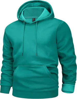 MAGCOMSEN Men's Active Hoodies Fleece Lined Sweatshirts Casual Athletic Workout Pullover With Kangaroo Pocket