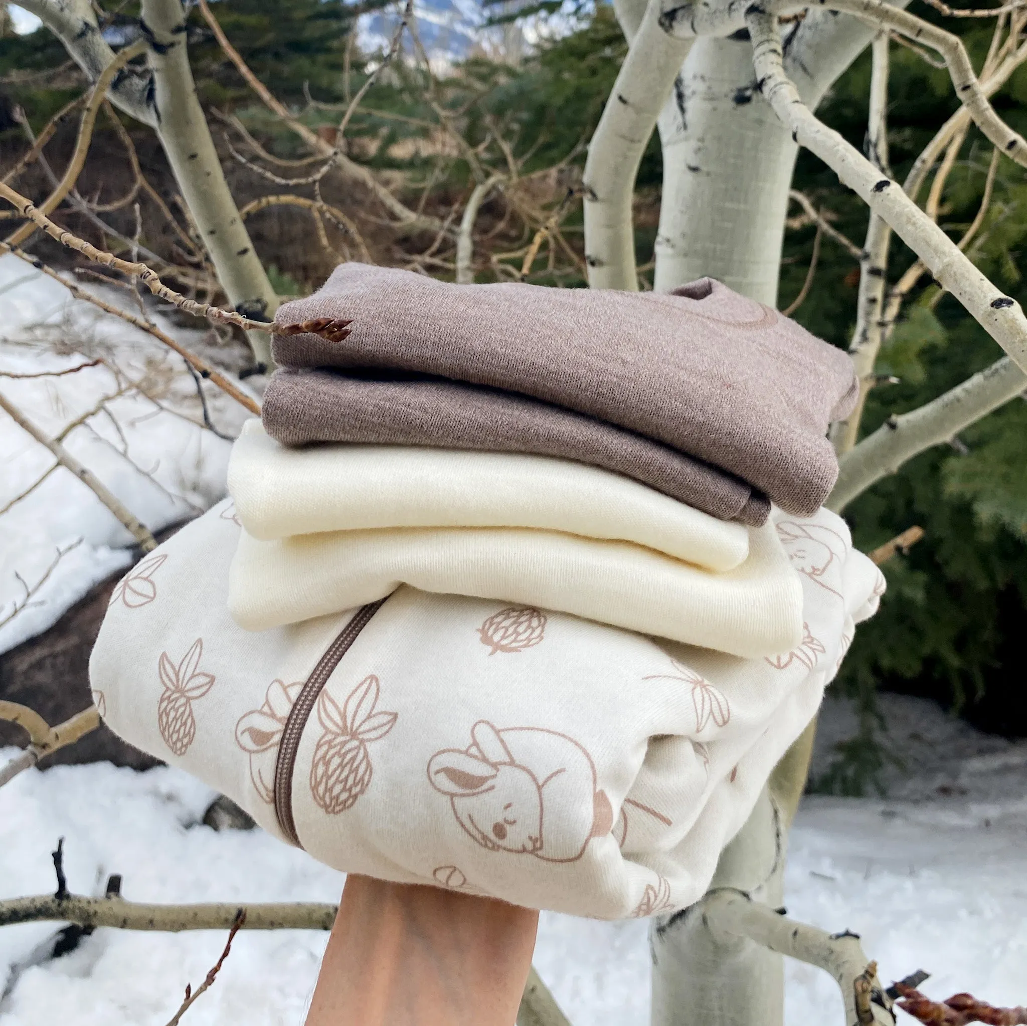 MERINO THERMAL BASELAYER SET - mele beige