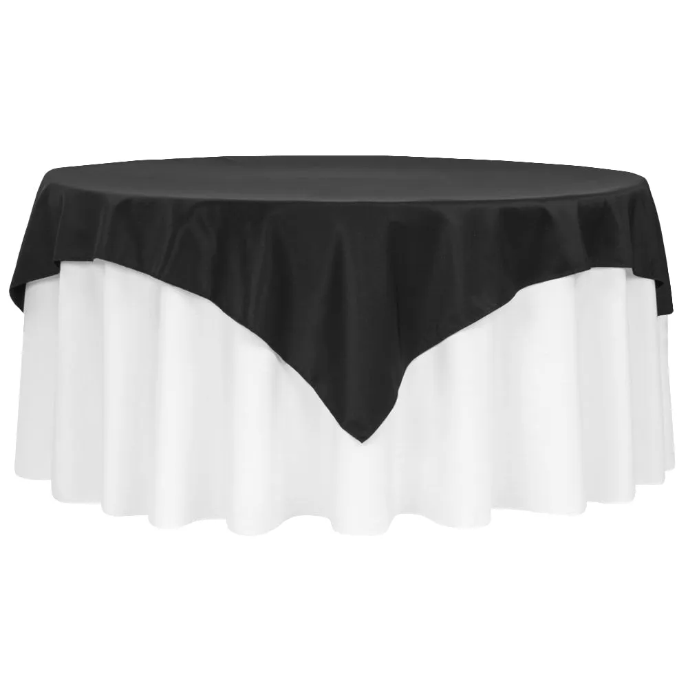 Polyester Square 72" Overlay/Tablecloth - Black