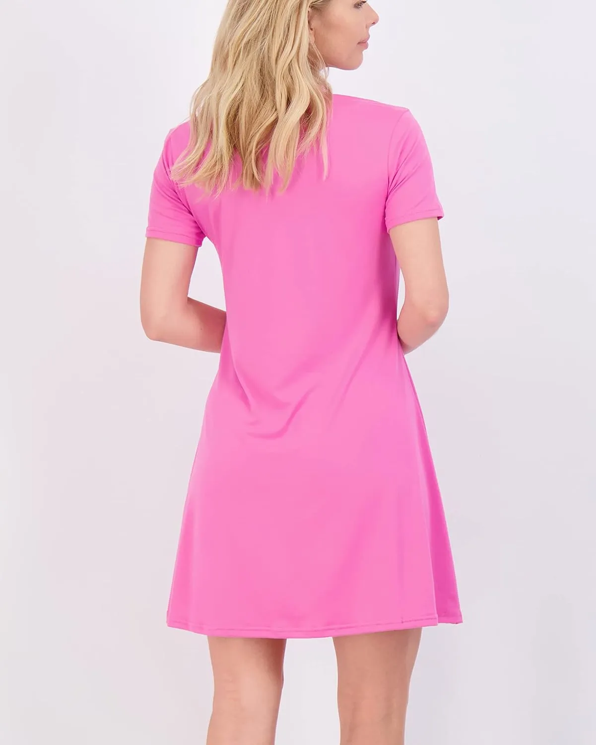 Real Essentials 3-Pack: Women's Super-Soft Short Sleeve Dress Loose Casual Plain Simple Summer T-Shirt (Available in Plus)