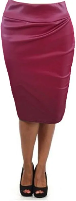 SERYU Women's Stretch Faux PU Leather Slit Bodycon Mini Skirt High Waist Split Short Pencil Skirts