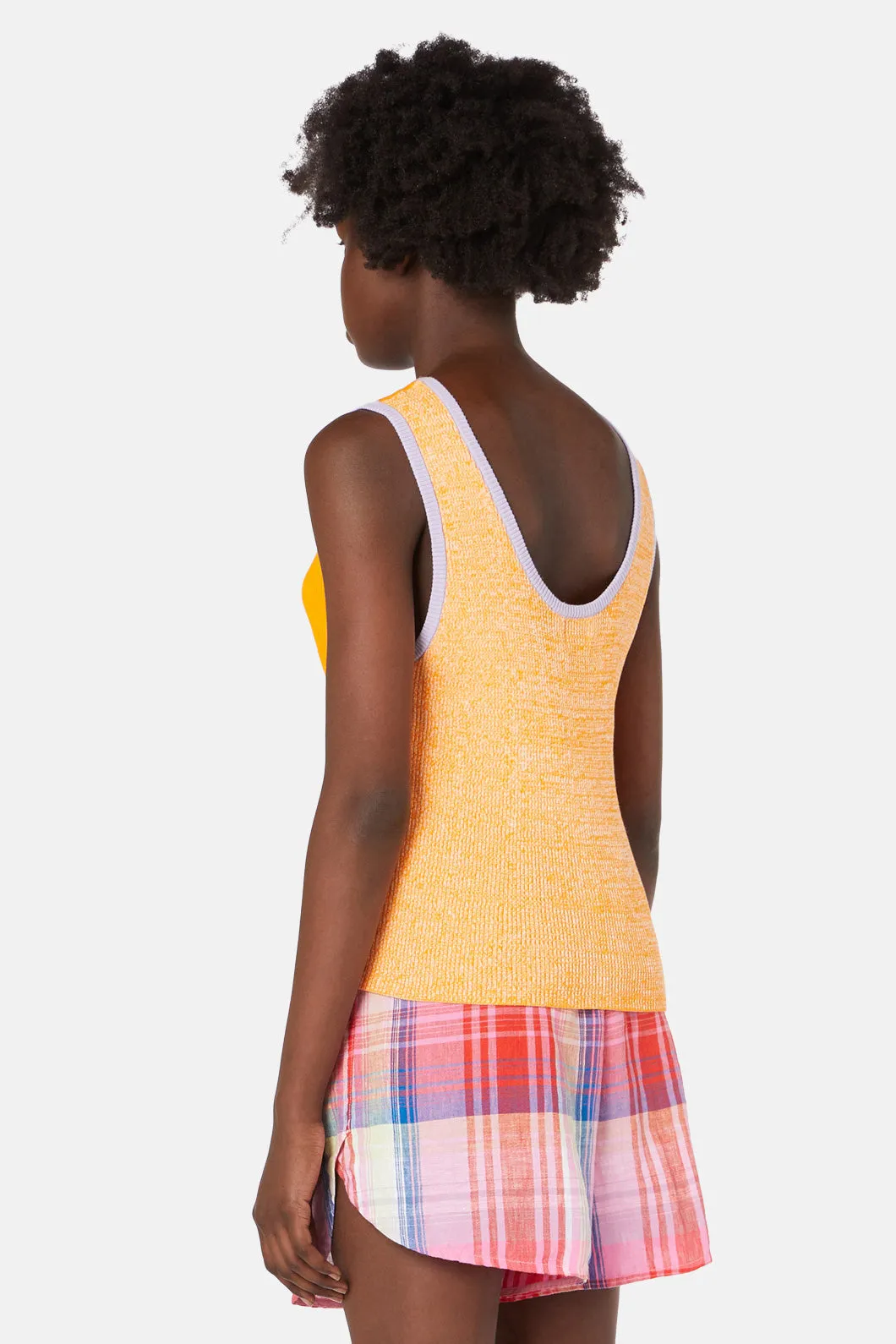 Splice Crop Knit Tank