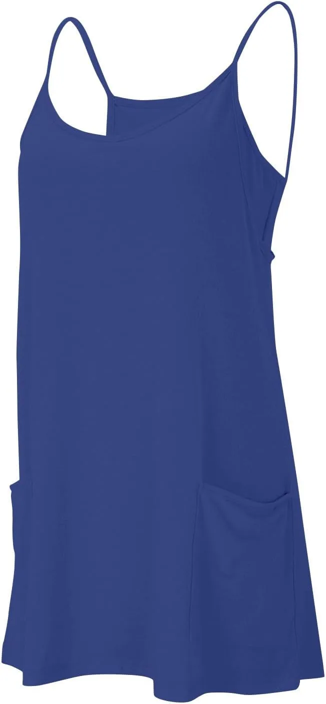 Summer Plus Size Dresses Romper for Women, Sleeveless V Ncek Spaghetti Strap Mini Tulle Dress Women Built in Shorts