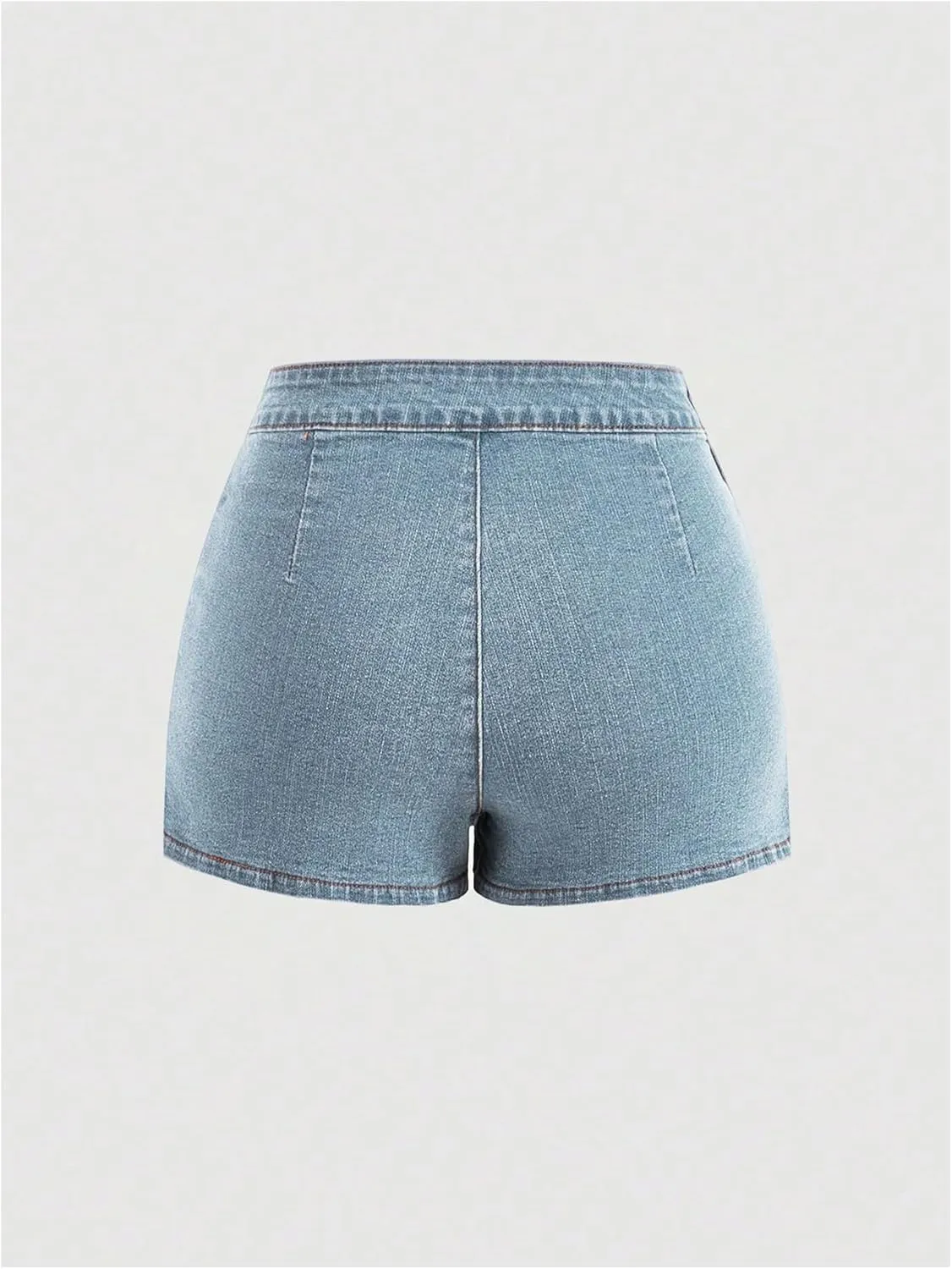 WDIRARA Women's High Waisted Wrap Denim Skort Ruffle Asymmetrical A Line Mini Skirts Jean Shorts