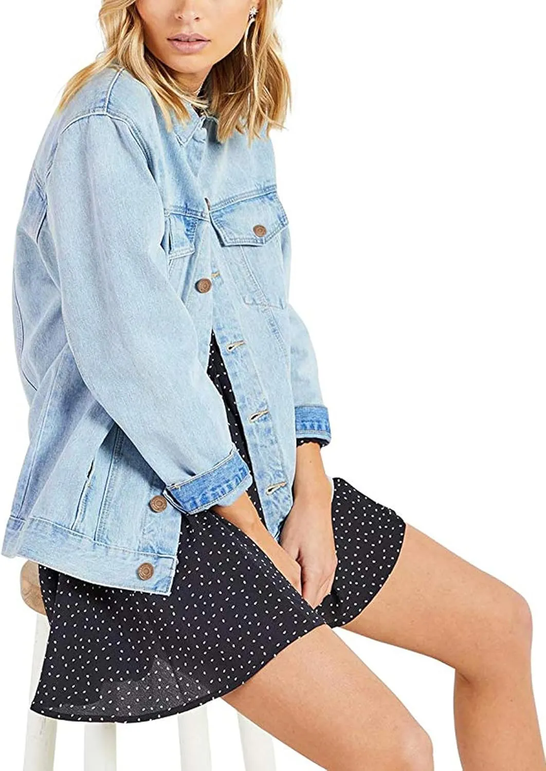 Women's Oversized Denim Jean Jacket Coats