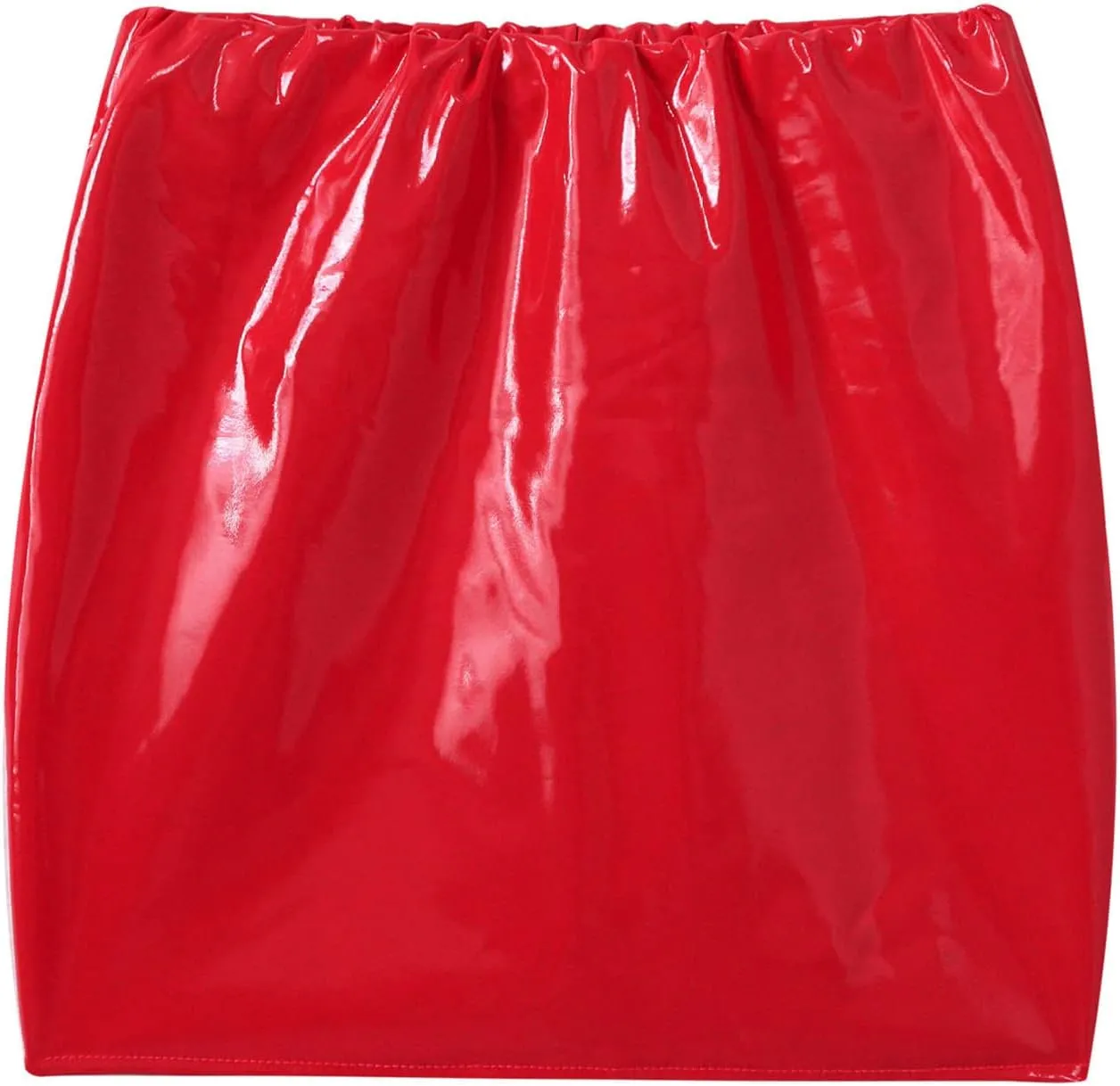Women's PU Leather Wetlook High Waist Bodycon Mini Pencil Skirt Party Tube Skirts Clubwear