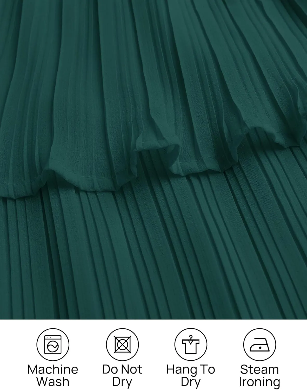 ZESICA Women's 2025 Long Sleeve Crew Neck Ruffle Tiered Layered Chiffon Flowy Swing 2025 Long Midi Dress