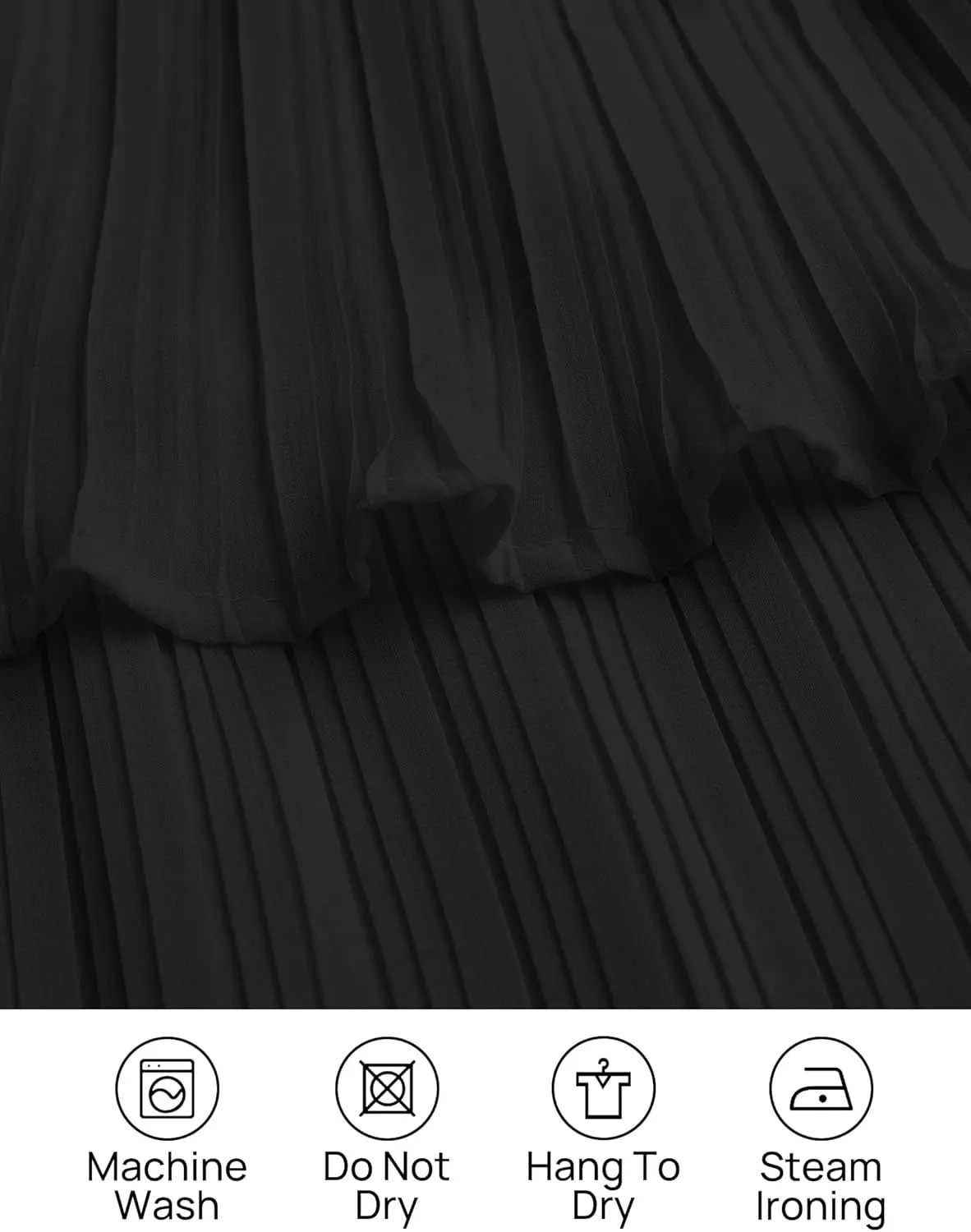 ZESICA Women's 2025 Long Sleeve Crew Neck Ruffle Tiered Layered Chiffon Flowy Swing 2025 Long Midi Dress